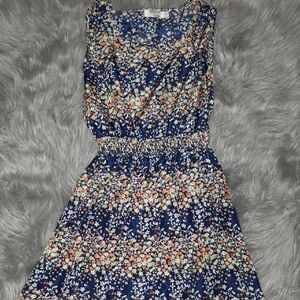 Chic Navy Floral Mini Dress
